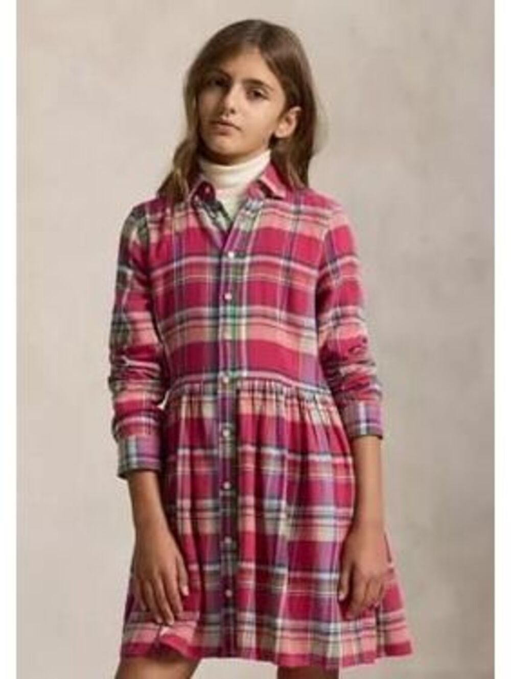 Flannel long sleeve dress
